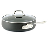 All-Clad HA1 4-Quart Saute Pan, Hard Anodized Nonstick Cookware, Dishwasher Safe, PFOA Free, Black, E7853364
