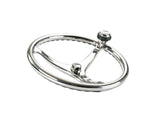 13-Inch Edson Stainless Steel Steering Wheel with Comfort Grip and PowerKnob