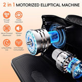 Morelax Under-Desk Elliptical Machine with 12 Adjustable Speeds, Quiet Portable Electric Seated Pedal Exerciser for Seniors