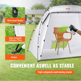 SKYSHALO 7.5×5.2×5.2ft Portable Paint Booth with Built-In Floor and Mesh Screen for Furniture DIY Projects