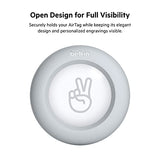 Belkin AirTag Secure Holder with Key Ring, Featuring a Scratch-Resistant Open-Face Case and Raised Edges for Protective Keychain Carry