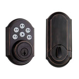 Kwikset 909 SmartCode Electronic Deadbolt with SmartKey, Satin Nickel