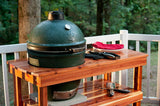 JJGeorge Big Green Egg Outdoor Table for Large Egg with Included Table Cover, Long Table Design