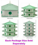 Heath Aluminum Purple Martin House with 18 Rooms, Model AH-18D