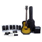 Keith Urban Ripcord 40-Piece Acoustic-Electric Guitar Package in Brazilian Burst, Right-Handed