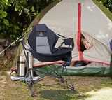 Nice C 1-Pack Hammock Camping Rocker Chair with High Back, Stand, Cup Holder, and Side Pocket, Heavy Duty Swinging Outdoor Seat