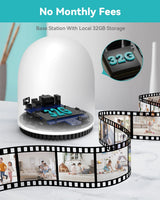 WUUK 2K Wireless Video Doorbell Camera with Battery Power, Free 32GB Local Storage Base Station, Triple Motion Detection and Alexa & Google Compatibility