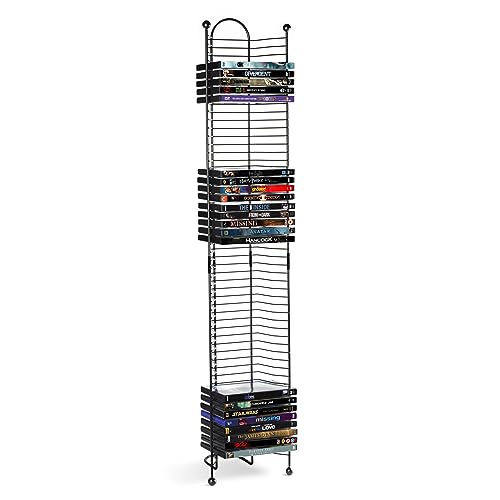 Atlantic Nestable 32 Blu-Ray Rack with Space-Saving Modern Design, Durable Steel Construction and Black Finish, PN63712046