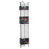 Atlantic Nestable 32 Blu-Ray Rack with Space-Saving Modern Design, Durable Steel Construction and Black Finish, PN63712046