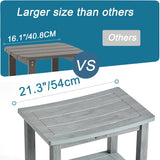HDPS Waterproof Shower Bench with Adjustable Feet, Non-Slip Poly Lumber Bathroom Seat & Footrest for Shaving Legs, Brown