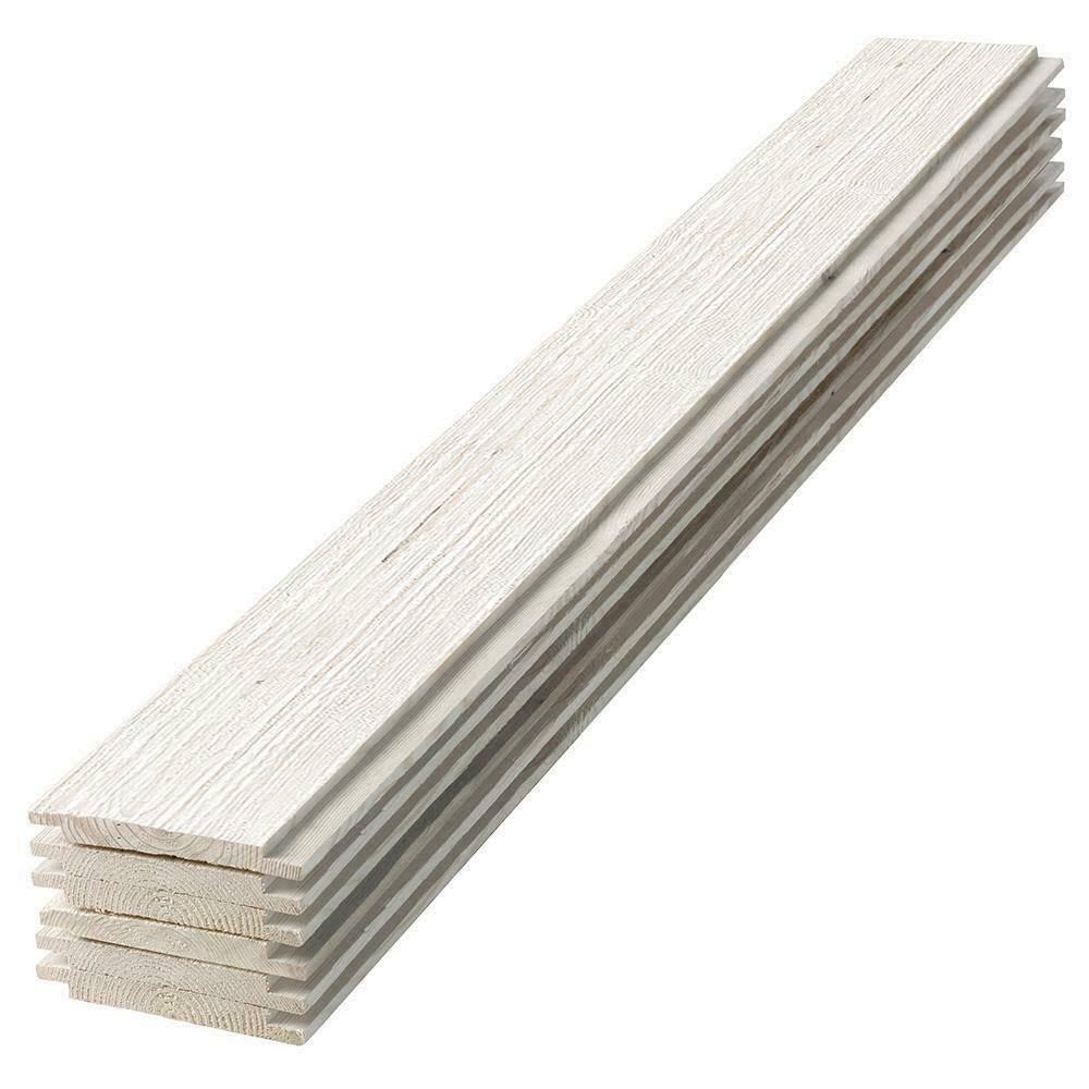 UFP-Edge 6-Pack Barn Wood White Shiplap Pine Boards, 1 in. x 6 in. x 6 ft.