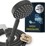 HammerHead Showers Oil Rubbed Bronze Handheld Shower Head with 6ft Hose, Brass Holder, Adjustable Bracket, Detachable Wand, and 1.75 GPM Low-Flow Water Saving Design