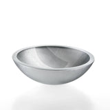 WS Bath Collections Acquaio 53596 Silver Stainless Steel Vessel Bathroom Sink, 11-2/5 Inch, Size 11.4