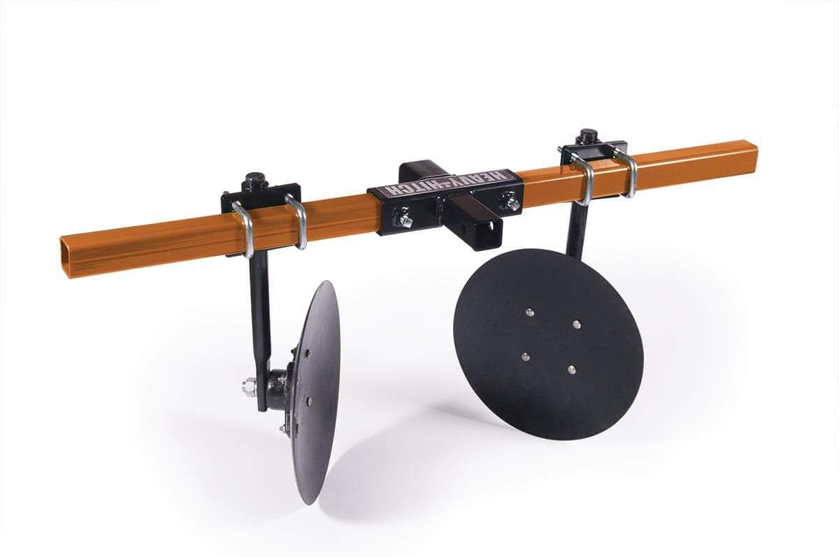 Heavy Hitch Disc Cultivator Attachment for Small Tractors, Multi-Purpose Garden Bedder with Discs Only, Orange Powder Coat, USA Made