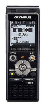 Olympus WS-853 Digital Voice Recorder with 8 GB Storage, Up to 260 Hours of MP3 Recording, 64 kbps, Black