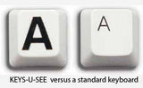 Keys U See Large-Print Keyboard in Ivory with Black Print