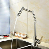 KunMai BR Stainless Steel Pot Filler Faucet, Deck-Mounted Kitchen Sink Design