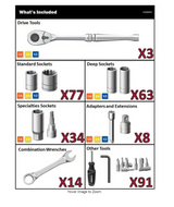 Husky H290MTS Mechanics Tool Set with 290 Pieces