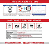 Autel MaxiTPMS TS508 TPMS Programming and Reset Tool with Free Screen Wiper, Sensor Activation, OBD Relearn, Key Fob Testing and Tire Type/Pressure Selection