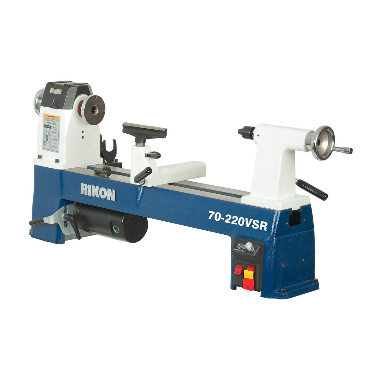 Rikon 70-220VSR Midi Lathe with 12.5-In. x 20-In. Capacity and Variable Speed