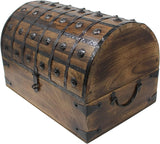 Pack of 2 Nautical Cove X-Large Pirate Treasure Chests, 16 x 11 x 10.5, with Iron Lock and Skeleton Key