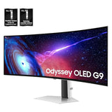Samsung Odyssey OLED G93SC 49-Inch Curved Gaming Monitor with QD-OLED, 240Hz Refresh Rate, 0.03ms Response, DQHD, G-Sync Compatible, AMD FreeSync Premium Pro and Height-Adjustable Stand, 3-Year Warranty, LS49CG932SNXZA
