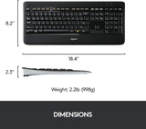 Logitech K800 Wireless Illuminated Keyboard with Backlighting, Fast Charging and Dropout-Free 2.4GHz Connection