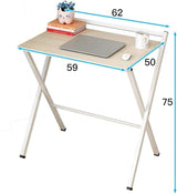 Space-Saving Folding Computer Desk with Storage Shelf, Multipurpose Home Office Work Table