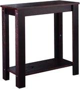 Casart Wooden End Table with Shelf, Espresso Sofa-Side Furniture for Living Room, Bedroom, or Chair-Side Use