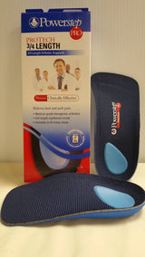 PowerStep Protech Orthotic Insoles with 3/4 Length Design