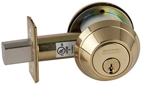 Schlage B662P 605 C123 B600 Series Deadbolt, Grade 1 Double-Cylinder Function with C Keyway and Bright Brass Finish