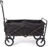 MacSports Collapsible Folding Utility Wagon for Outdoor Use, Black