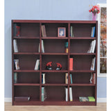 Concepts in Wood 72-Inch Bookcase and Storage Unit, Espresso Finish