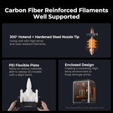 Creality K1C 3D Printer with 600mm/s High-Speed Printing, Auto Leveling, Clog-Free Robust Direct Extruder, AI Camera, 300°C Printing and Silent Mode, K1 SE Upgraded, Carbon Fiber Filament Support