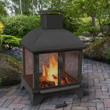 Landmann Redford Outdoor Fireplace, Black, 26×22 in., 2024