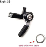 Getno Right Bicycle Brake Lever and Gear Changer with Internal 3, 5, or 9-Speed Gearbox Reducer for Folding and Road Bike Derailleurs
