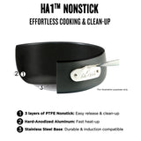 All-Clad HA1 4-Quart Saute Pan, Hard Anodized Nonstick Cookware, Dishwasher Safe, PFOA Free, Black, E7853364