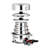 Magma Products A10-360L-IND 10-Piece Gourmet Nesting Cookware Set in Stainless Steel