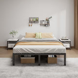 14-Inch Full Platform Bed Frame, Heavy-Duty Metal Mattress Foundation with Underbed Storage, No Box Spring Required, Easy Assembly and Noise-Free Support