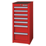 Westward 32H864 Red Side Cabinet with 7 Drawers, Measuring 15-1/2 × 22 Inches