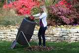 Spin Bin 60 Gal. Rotating Outdoor Compost Tumbler for Garden Composting, Black