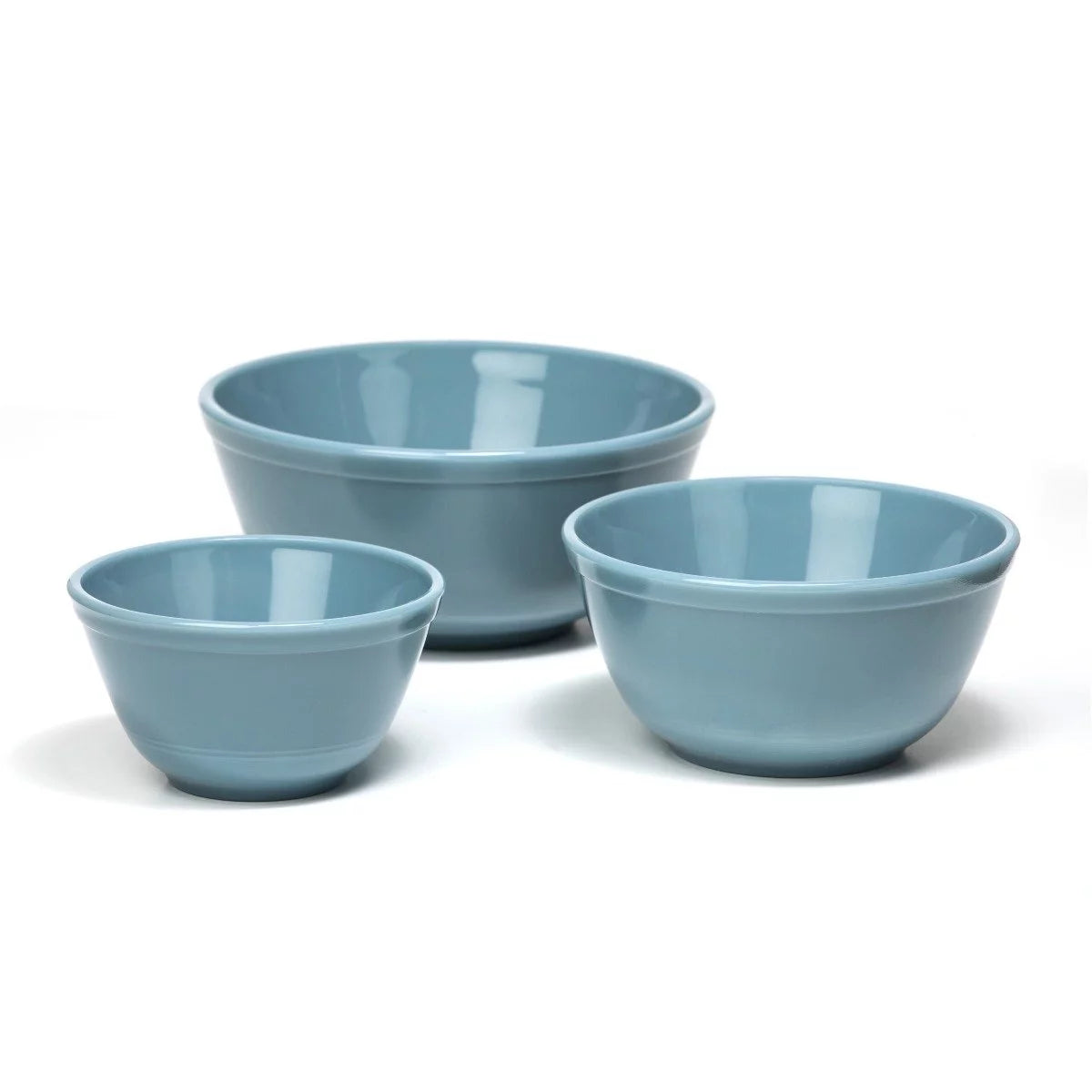 Mosser Glass Mixing Bowl Collection, 3-Piece Set in Georgia Blue with 20oz, 40oz, and 60oz Bowls
