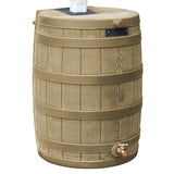 2-Pack Good Ideas Rain Wizard 50-Gallon Rain Barrels for Water Collection, Khaki