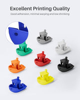 ELEGOO 4KG PLA Filament Bundle with 4pcs 1kg Spools, 1.75mm 3D Printer Filament with +/- 0.02mm Dimensional Accuracy for Most FDM Printers, Black White Dark Blue True Red