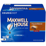 Maxwell House 100% Arabica Medium House Blend K-Cup Coffee Pods, 100 Pods, 31 oz