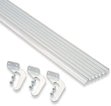 Rainhandler Self-Cleaning Aluminum Gutter Replacement, 3X 5 ft., White