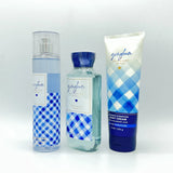 Bath & Body Works Gingham 3-Piece Fragrance Set with 8oz Fine Fragrance Mist, 10oz Shower Gel and 8oz Body Cream
