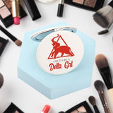 Delta Elephant Pocket Makeup Mirror, Greek Sorority Sister Gift for Delta Girl