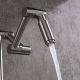 KunMai BR Stainless Steel Pot Filler Faucet, Deck-Mounted Kitchen Sink Design