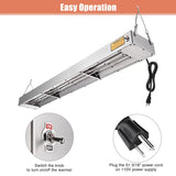 WeChef Commercial Electric Food Warmer with 1100W Strip Heater, Stainless Steel Heating Lamp for Restaurants